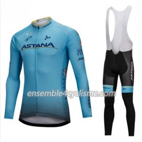 Tenue Maillot M/L + Collant à Bretelles 2018 Astana Pro Team N001